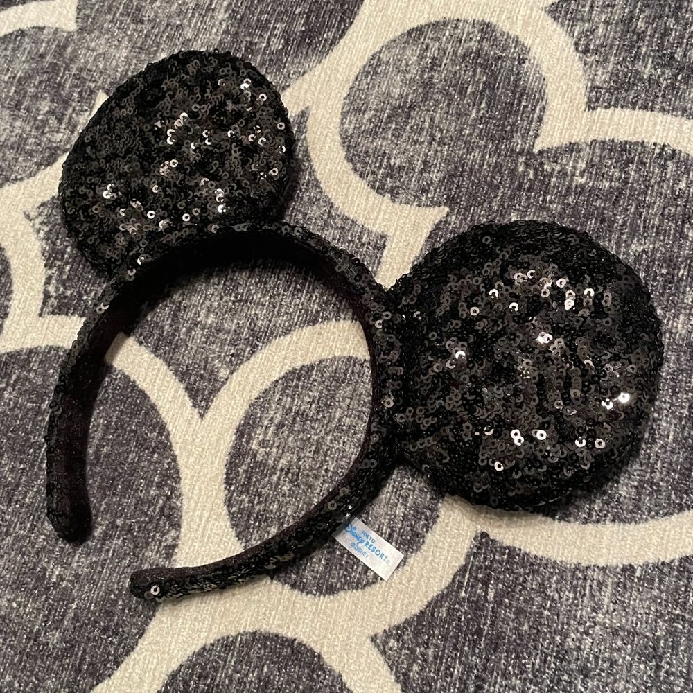 Mickey Mouse Ear Sequin Headband // Disney Parks Minnie Mickey Ears Head…